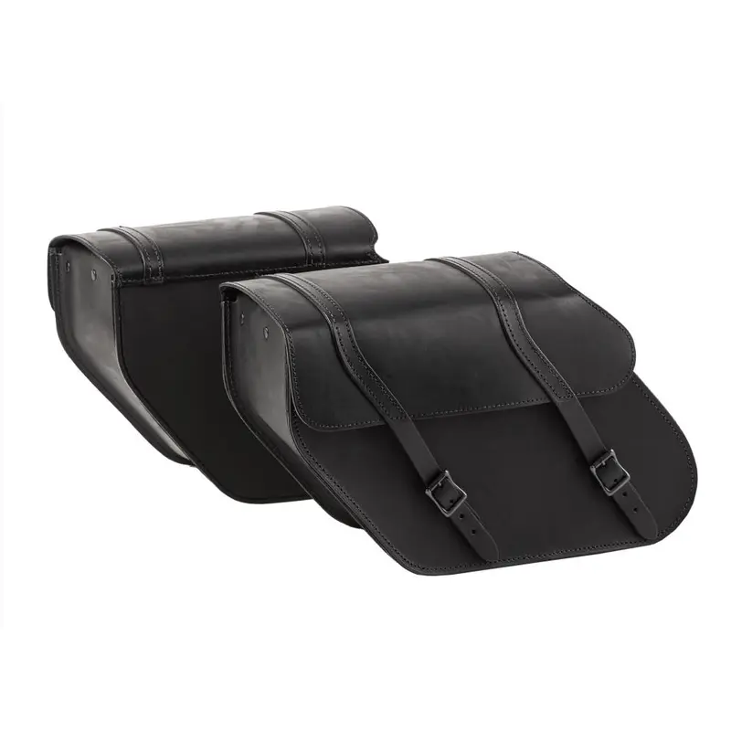 MCS Lot de sacoches de moto en cuir rigide renforcé, 24 L