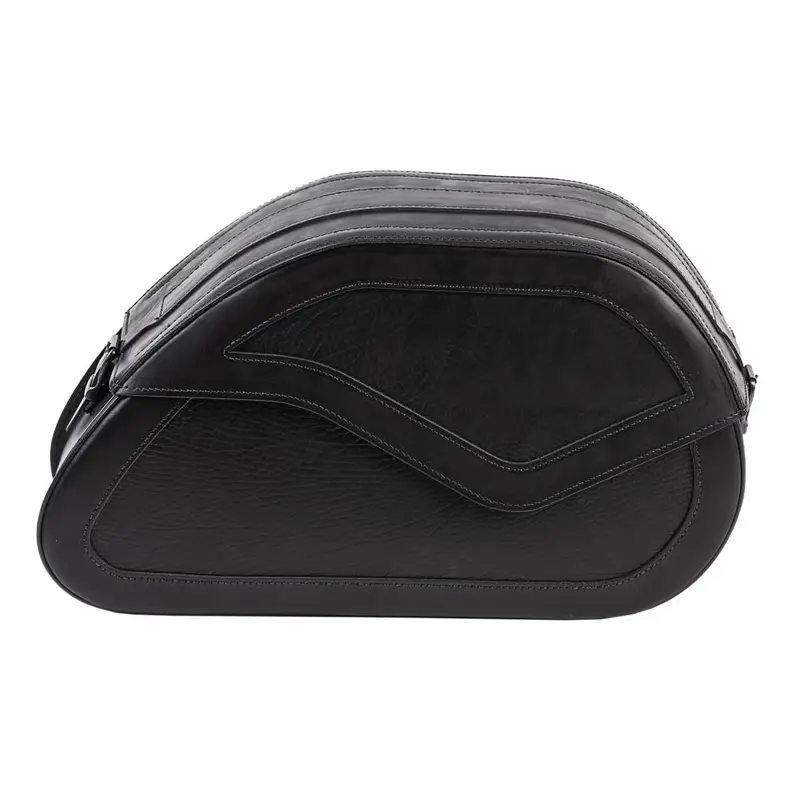 MCS Lot de sacoches de moto en cuir rigide renforcé, 54 L