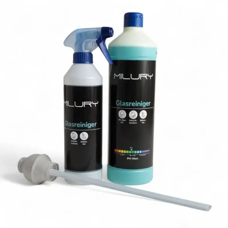MILURY Nettoyant pour vitres – Ensemble avec flacon pulvérisateur & bille doseuse
