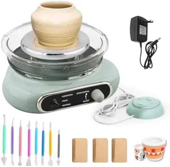 Mini Tour de Potier Électrique 4,7 pouces Vert - Article d'occasion
