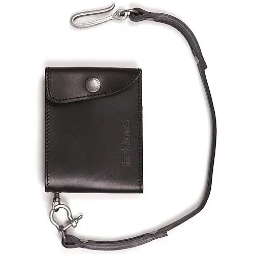 MINI WALLET+LACET CUIR NOIR