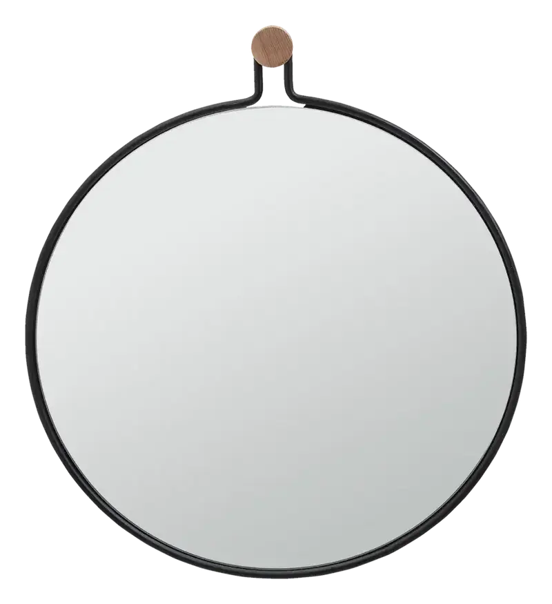 Miroir rond 45 cm chêne noir Tiger Sem - Nouveau Outlet