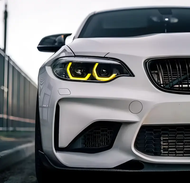 Modules LED DRL Jaunes look CSL Angel Eyes pour BMW Série 2 F22 / M2 F87 (2014 à 2021)