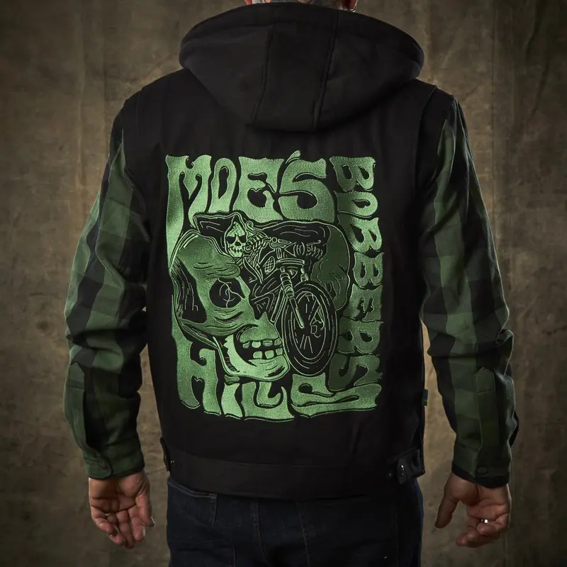 Moe's Hills Bobbers Green Lined Flannel Jacket