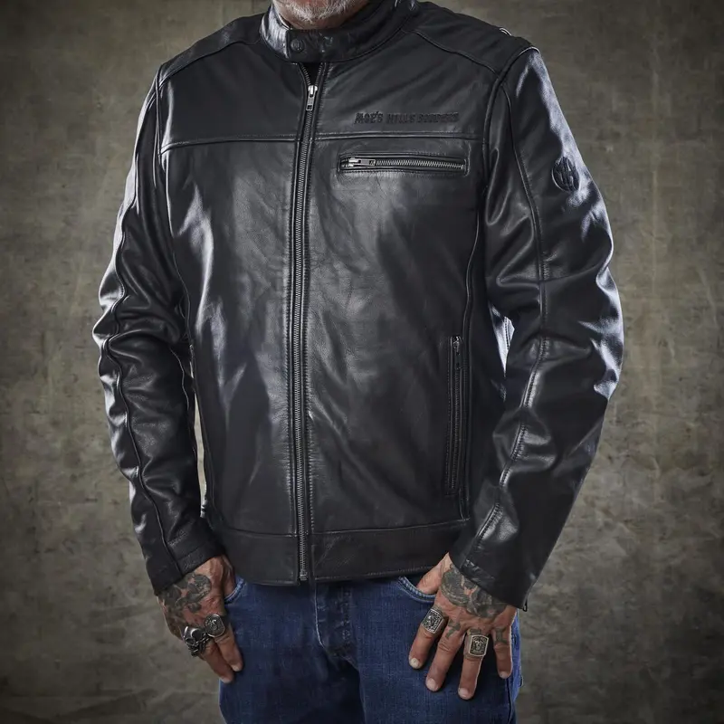 Moe's Hills Bobbers Leather Jacket Black