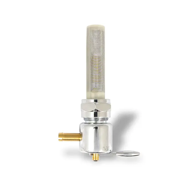 Monster-Show Petcock Round Left Outlet 3/8" NPT 22mm