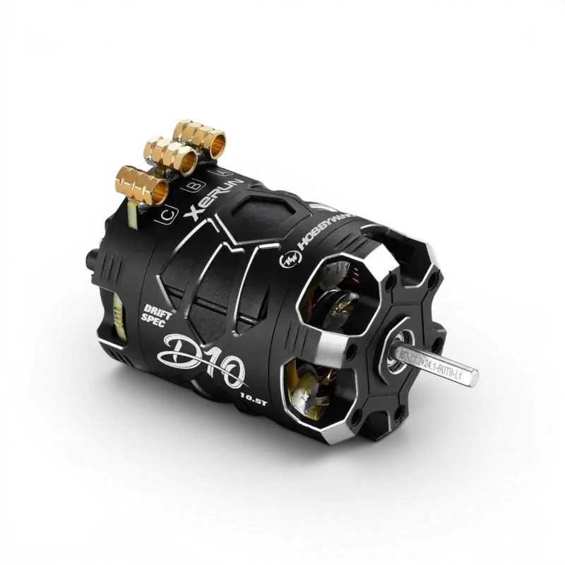 Moteur drift Xerun D10 Brushless - 10.5T - Noir/gris