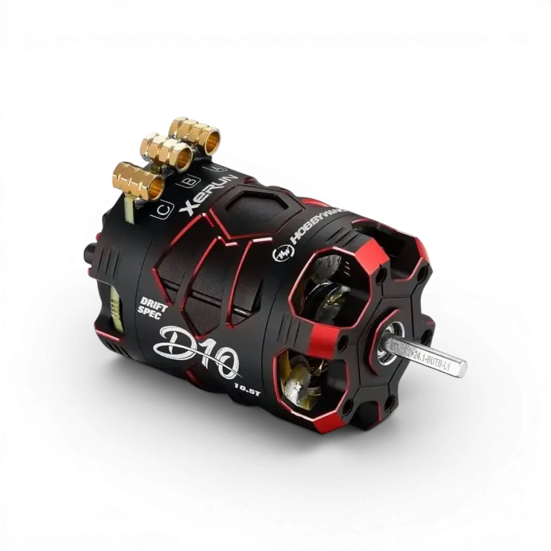 Moteur drift Xerun D10 Brushless - 10.5T - Noir/Rouge