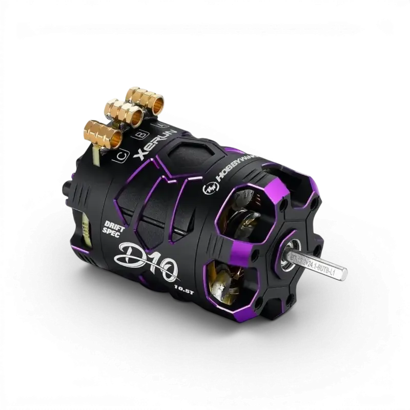 Moteur drift Xerun D10 Brushless - 10.5T - Noir/Violet