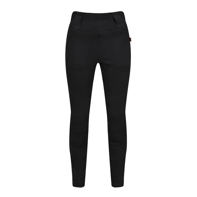 MotoGirl - Leggings côtelés au genou - Noir