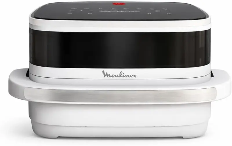 Moulinex Easy Fry XL Surface & Pizza 4L, Air fryer, Très grande surface de cuisson, Compact, Fenêtre de visualisation, Noir, AL4018F0