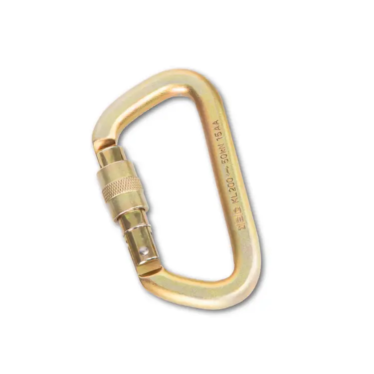 MOUSQUETON BLOQUANT EN ACIER 50 KN