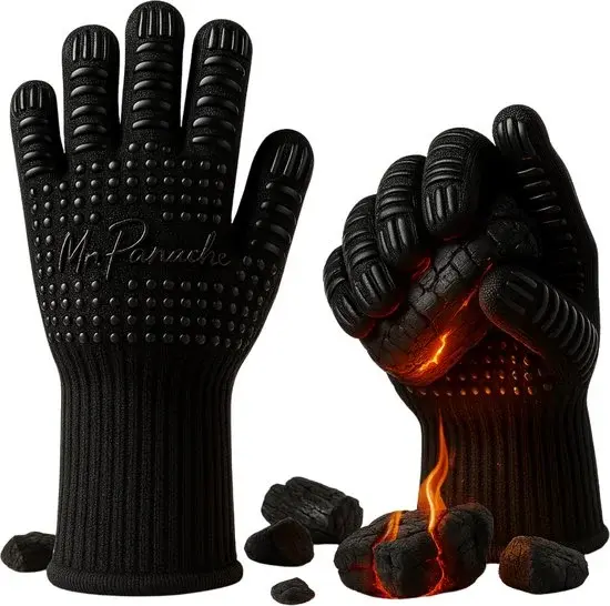 Mr. Panache Gants de cuisine 2 pièces Noir - Neuf Outlet