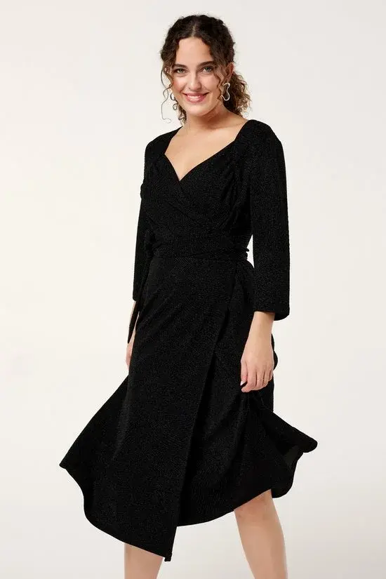 MS Mode | Midi Jurk met Glitters | Dames | XXL