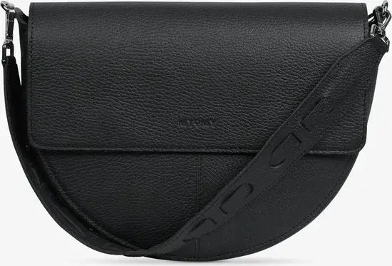 MYOMY My Lima Bag Schoudertas Zwart Leer - Nieuw Outlet