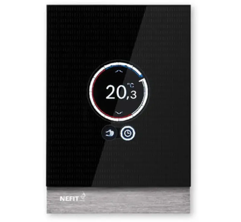 Nefit Easy Thermostat Intelligent Écran Tactile en Verre Noir - Utilisé