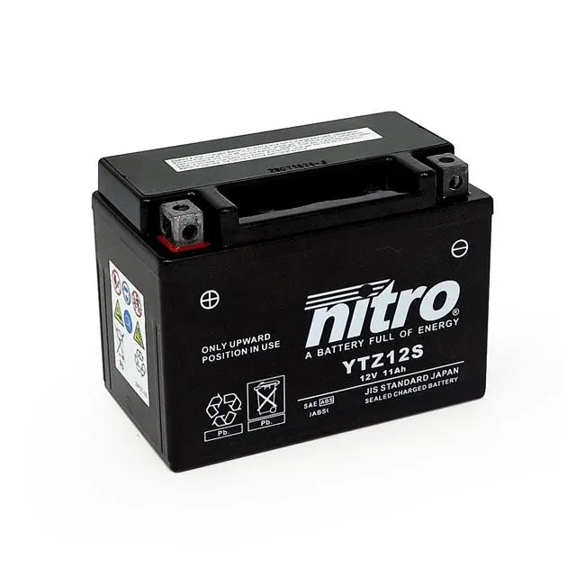 Nitro Sealed YTZ12S AGM Motorcycle Battery 11Ah