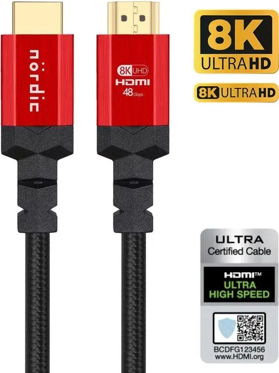 NÖRDIC HDMI-N1017 Ultra High Speed Kabel 1.5m - Nieuw Outlet
