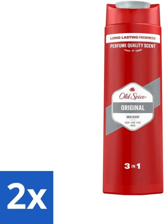 Old Spice Original Gel Douche 3-en-1 2x400ml - Nouveau Lot Avantageux
