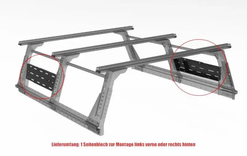 Option Fixations Latérales pour Multi-Rack Extensible Extra Cab - RHINO-RACK