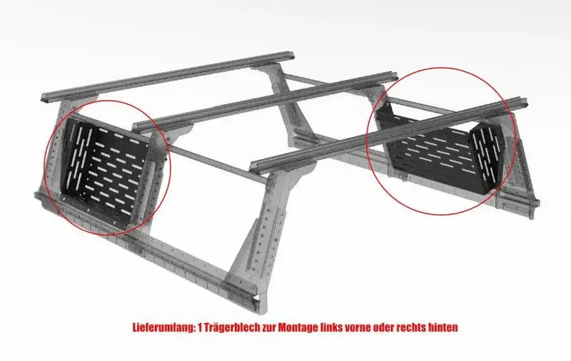 Option Plaque Molle pour Multi-Rack Extensible Extra Cab - RHINO-RACK