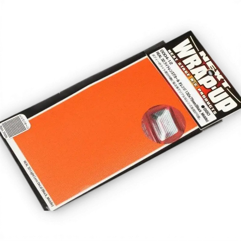 "Orange" Autocollant lentilles phares "3D reel" 130x75mm Carrés moyen