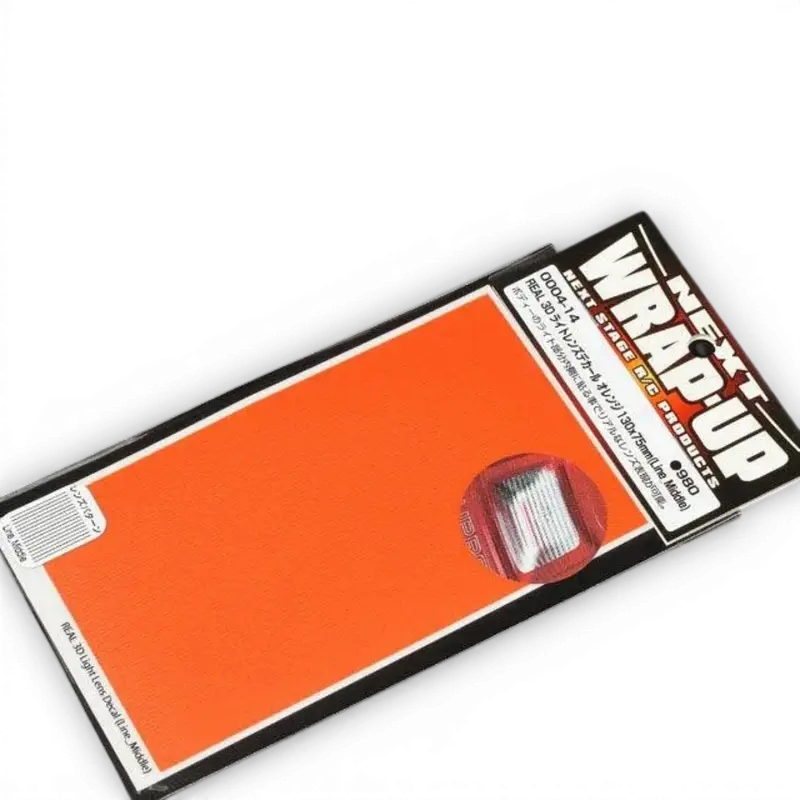 "Orange" Autocollant lentilles phares "3D reel" 130x75mm Delta block