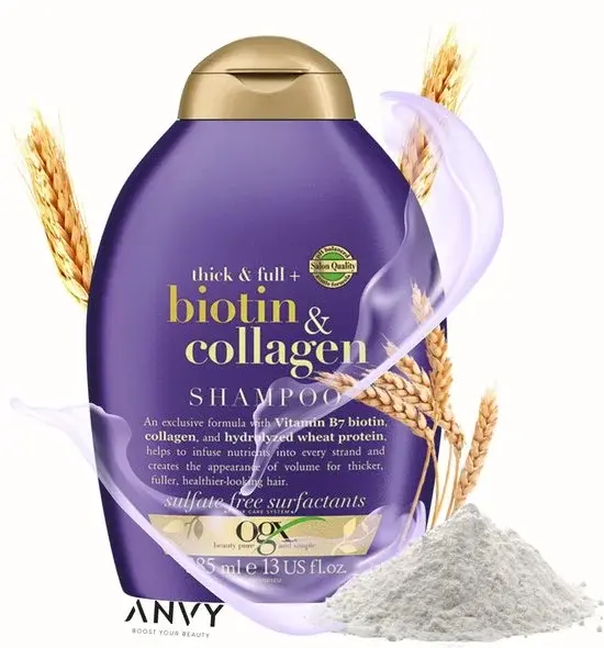 Organix Shampoo Biotine & Collagène 385 ml - Nouveau Outlet