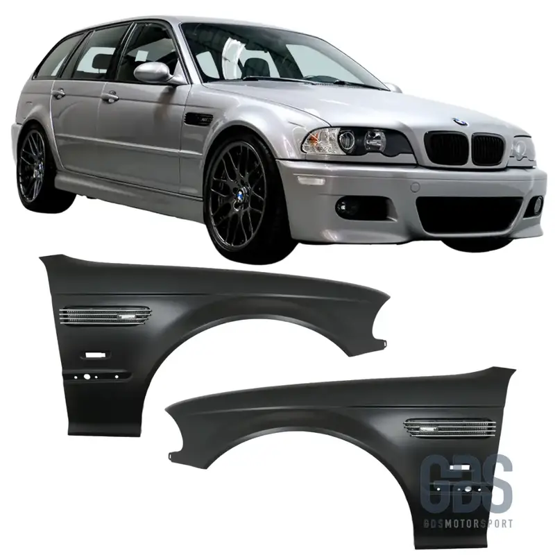 Pack 2 Ailes Avant Look M3 pour BMW E46 Phase 1 Berline / Touring