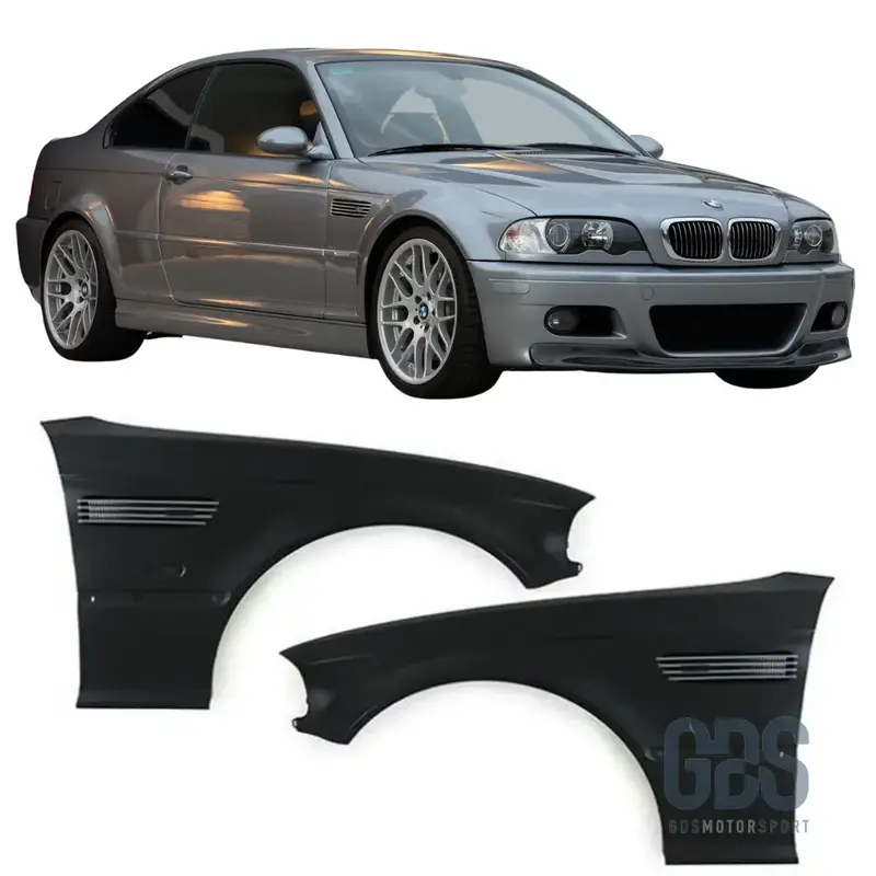 Pack 2 Ailes Avant Look M3 pour BMW E46 Phase 1 Coupé / Cabriolet