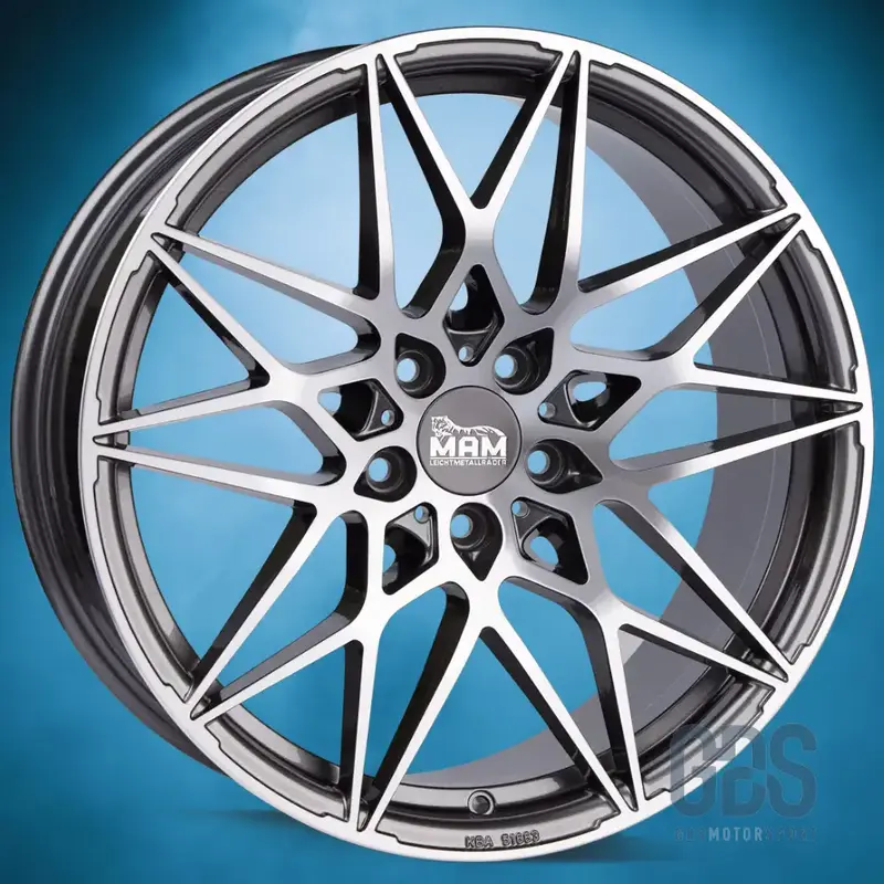 Pack 4 jantes Type 666M MAM Gris face poli BMW R18" X 8" ET35 Compétition