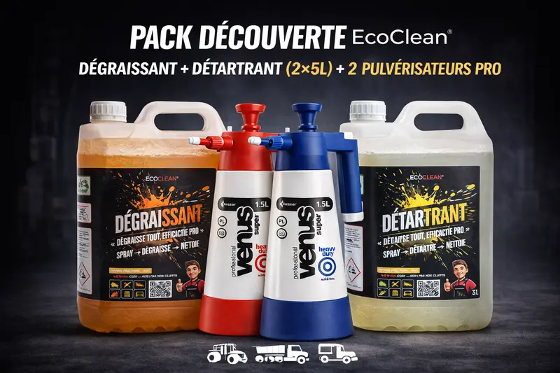 Pack Découverte EcoClean® — 2×5L + Pulvérisateurs — Tout inclus pour démarrer