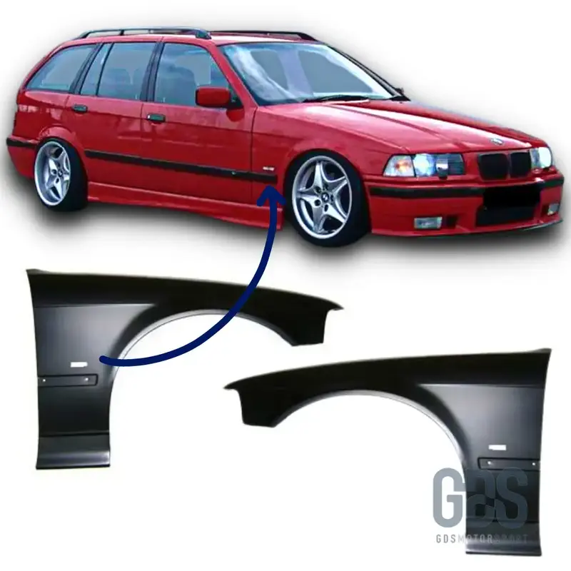 Paire d'Ailes Avant en Tôle pour BMW E36 Phase 2 Berline/Touring/Compact