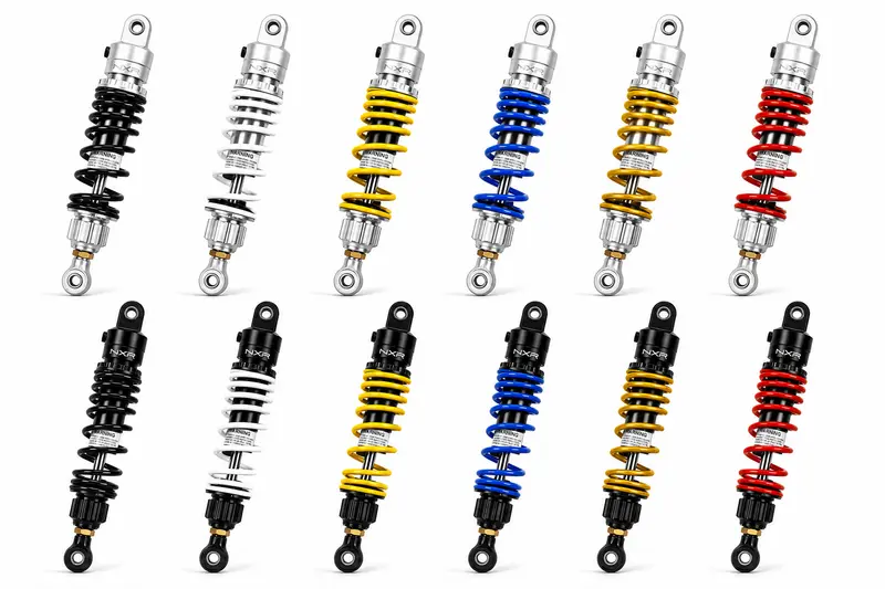 Paire d'amortisseurs arrière réglables NXR RS2 — 330 mm (origine) / 350 mm Off Road — Honda Monkey 125 (JB02/JB03/JB05) & Dax 125 (JB04/JB06)