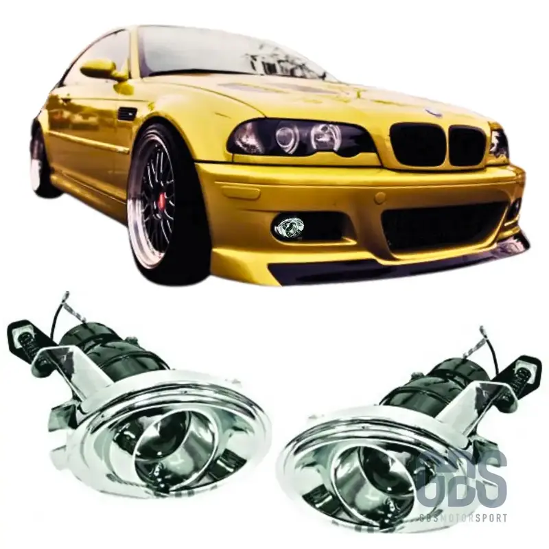 Paire Phares Antibrouillard à Lenticulaire Chromé BMW Série 3 E46 Pack M2 / M3