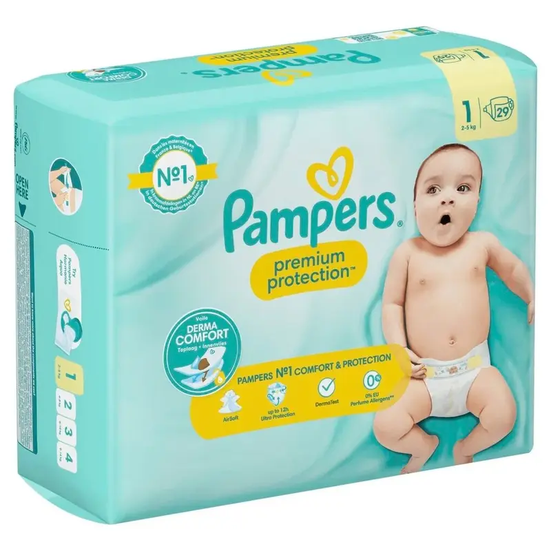 Pampers Couche N°1 2-5kg Paquet d'essai 30x - Neuf Outlet