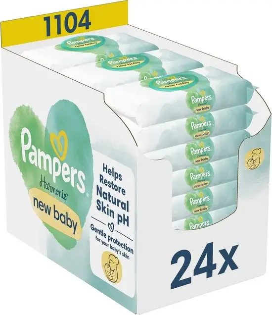 Pampers Harmonie Lingettes Bébé 24x - Nouveau Outlet