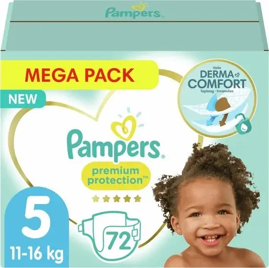 Pampers Premium Protection Maat 5 72 Luiers - Nieuw Outlet