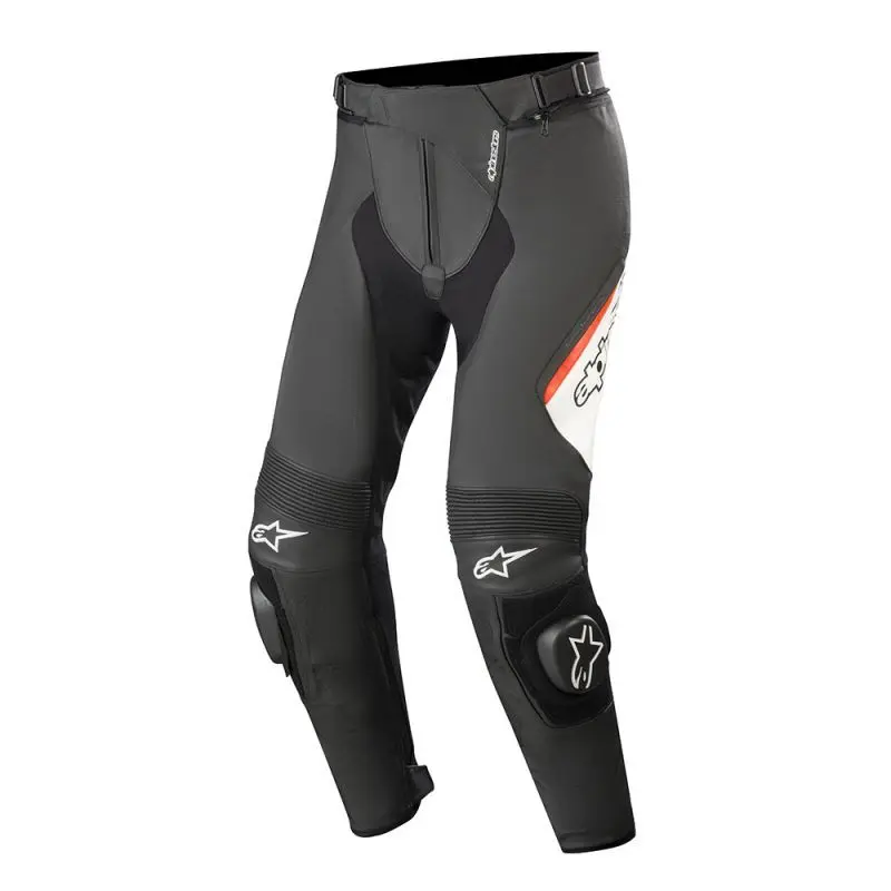 PANTALON CUIR ALPINESTARS MISSILE V2 LONG NOIR ROUGE