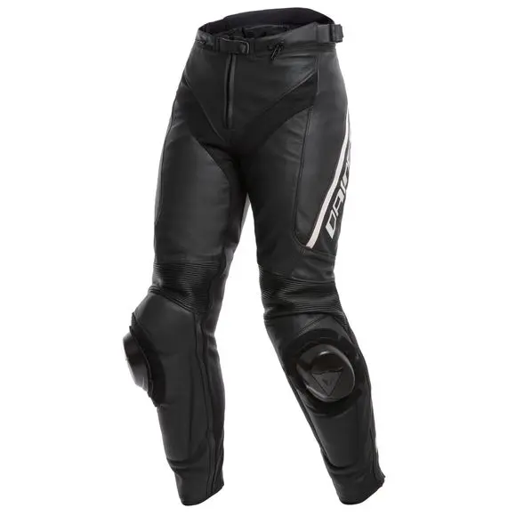 PANTALON CUIR FEMME DAINESE DELTA-3 NOIR BLANC