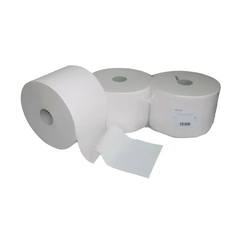 Papier d'essuyage 2 plis 1500 feuilles blanc cellulose 2 rouleaux