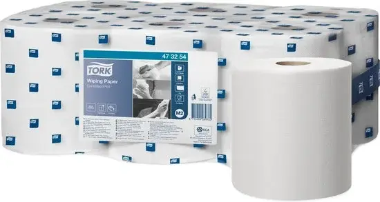 Papier d'essuyage Tork à alimentation centrale, 1 pli M2 | Neuf