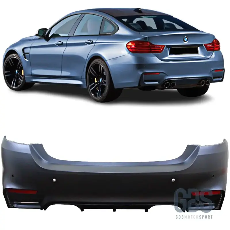 Pare-choc arrière Look M4 F82 pour BMW F36 Gran Coupé avec 4 sorties d'échappement
