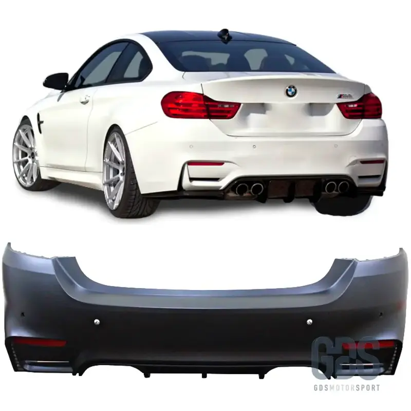 Pare-choc arrière Look M4 F82 pour BMW Série 4 F32 F33 avec 4 sorties d'échappement
