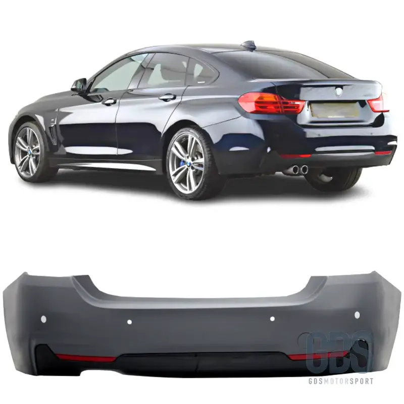 Pare choc arriere Pack M pour BMW F36 Grand coupé Sortie double gauche