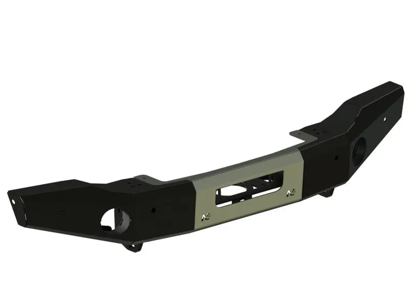 Pare-choc Avant acier Wrangler JL platine treuil intégrée Rebords Longs N4-Offroad