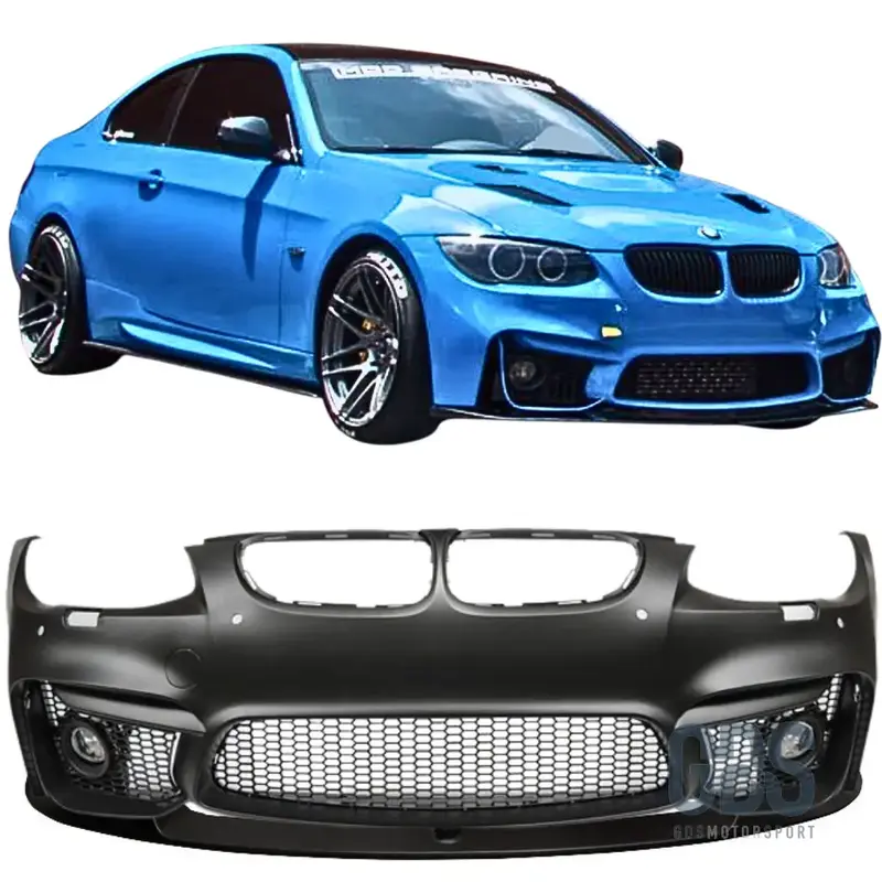 Pare-choc avant Look M4 BMW E92 E93 Phase 2 avec antibrouillards et lame M Performance