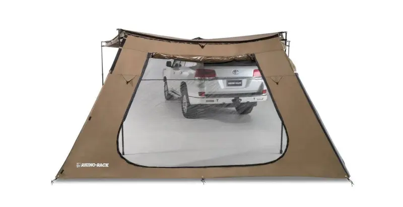 Paroi/mur trapézoïdale avec Porte - Auvent Batwing/Sunseeker - RHINO-RACK