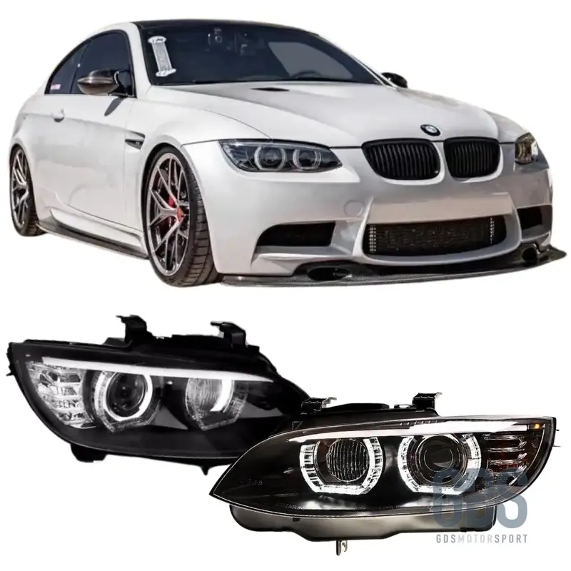 Phares Ange Eyes LED 3D Blanc BMW E92 / E93 phase 1 de 2006 a 2010