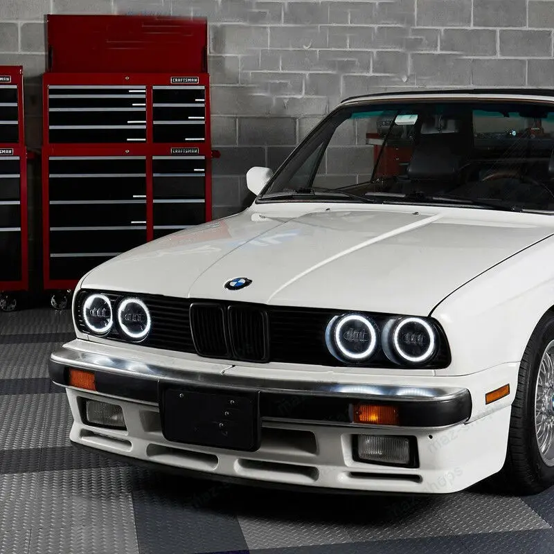Phares Angel Eyes Anneaux LED pour BMW Série 3 E30 (1982 à 1994)